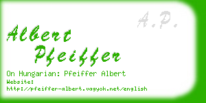 albert pfeiffer business card